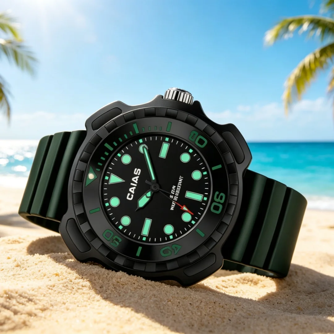 CAIAS's brand-new quartz watch with a silicone strap: water-resistant, luminous, stylish, trendy, and minimalist
CAIAS's brand-new quartz watch with a silicone strap: water-resistant, luminous, stylish, trendy, and minimalist