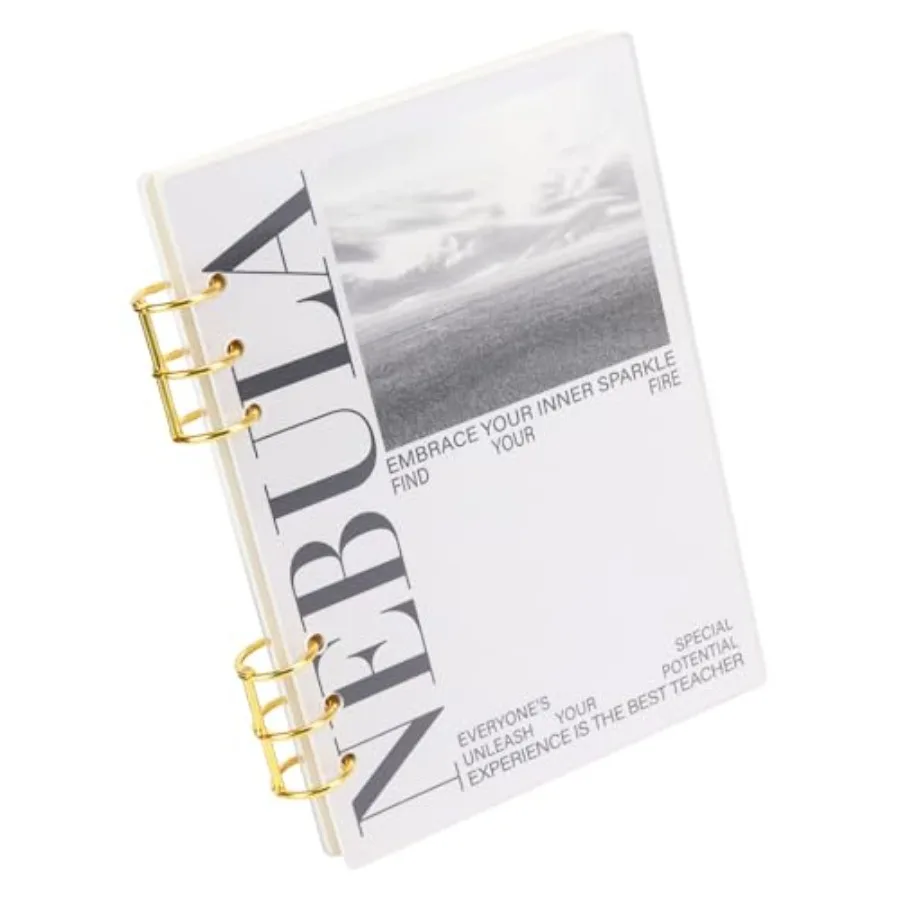 A5 Binder 6-Ring Acrylic Binder Planner Cover with 45 Sheets Lined Paper, Personal Loose Leaf Binders, Gold Metal Round Rings a
A5 Binder 6-Ring Acrylic Binder Planner Cover with 45 Sheets Lined Paper, Personal Loose Leaf Binders, Gold Metal Round Rings a