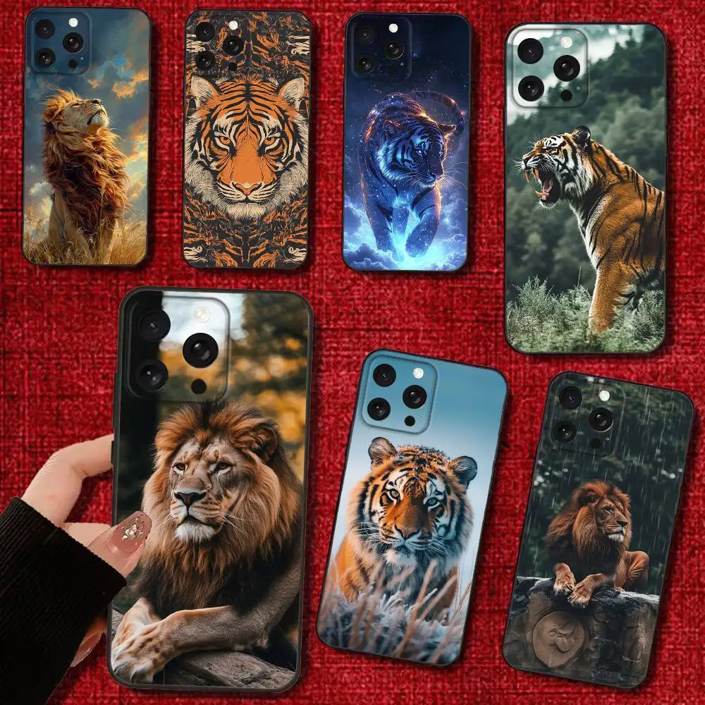 Animal Cover Tiger Lion Phone Case For iPhone 16e,16,15,14,13,12,11,Pro,X,XS,Max,XR,Plus,Mini Soft Black Cover
Animal Cover Tiger Lion Phone Case For iPhone 16e,16,15,14,13,12,11,Pro,X,XS,Max,XR,Plus,Mini Soft Black Cover
