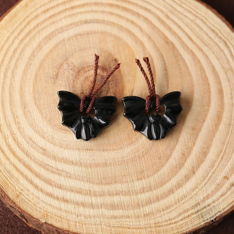 AAA + B & F обсидиановые серьги в форме летучей мыши, бусины 16x13x4 мм, 4,9 г, аксессуары для изготовления ювелирных изделий своими руками на тему Хэллоуина
AAA + B & F обсидиановые серьги в форме летучей мыши, бусины 16x13x4 мм, 4,9 г, аксессуары для изготовления ювелирных изделий своими руками на тему Хэллоуина