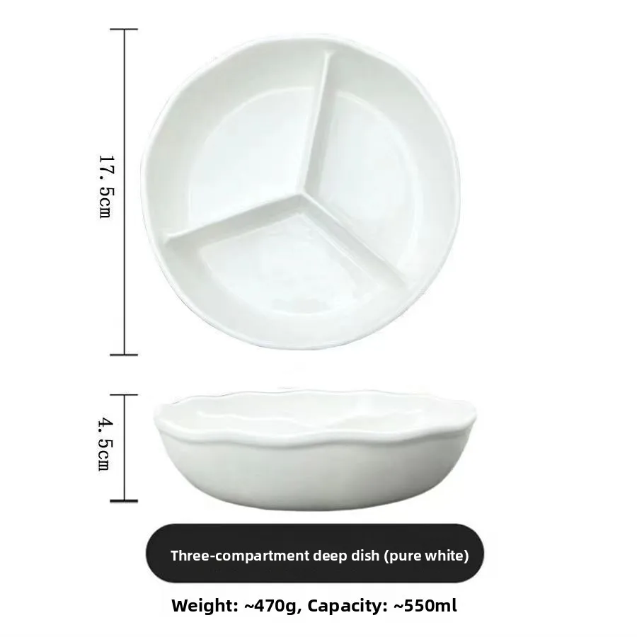 Heat Resistant Ceramic Deep Bowl with Lid Sealed Three Grids Microwave Special Bowl Dessert Bento Box Adult round Shape China
Heat Resistant Ceramic Deep Bowl with Lid Sealed Three Grids Microwave Special Bowl Dessert Bento Box Adult round Shape China