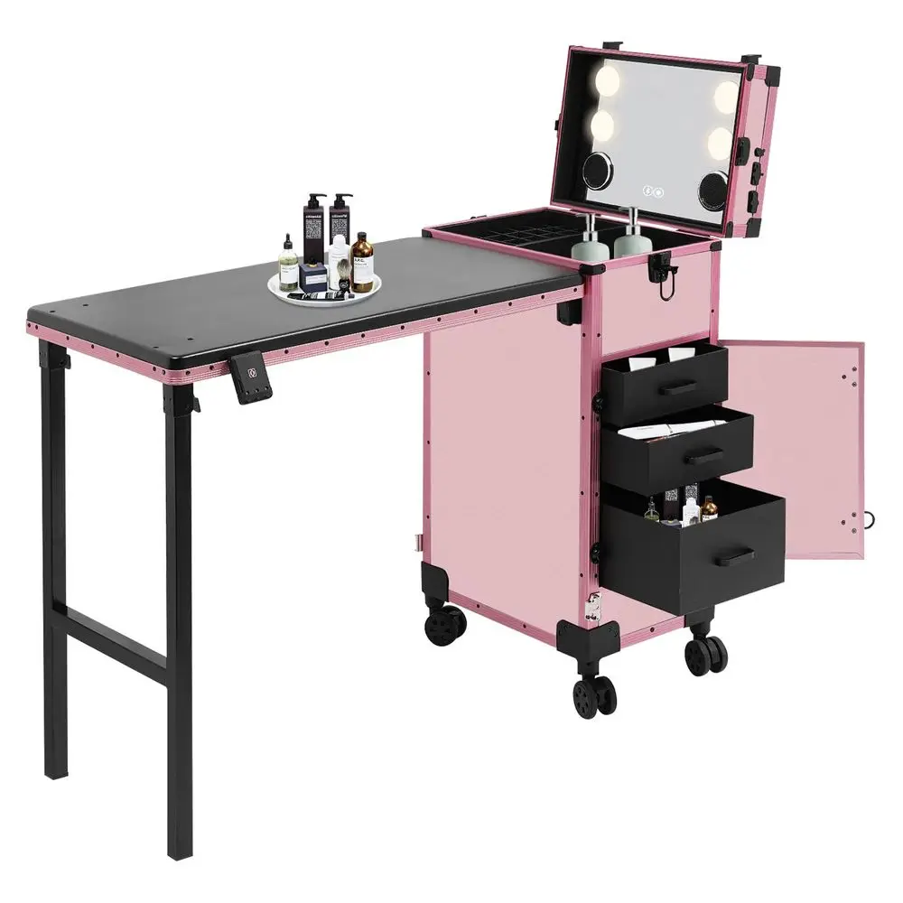 Drawers Rolling Makeup Train Case, 4 IN 1 Cosmetology Nail Trolley Cart on Wheels, Salon Station Organizer, Heavy Duty Make Up
Drawers Rolling Makeup Train Case, 4 IN 1 Cosmetology Nail Trolley Cart on Wheels, Salon Station Organizer, Heavy Duty Make Up