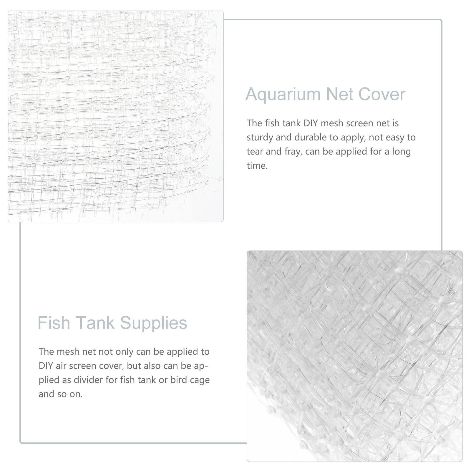 Aquarium Anti-Jumping Net 1.2x2.2M Fish Tank Escape Mesh DIY Protective Screen Cover Sturdy Durable Fine Material Pet Supplies
Aquarium Anti-Jumping Net 1.2x2.2M Fish Tank Escape Mesh DIY Protective Screen Cover Sturdy Durable Fine Material Pet Supplies