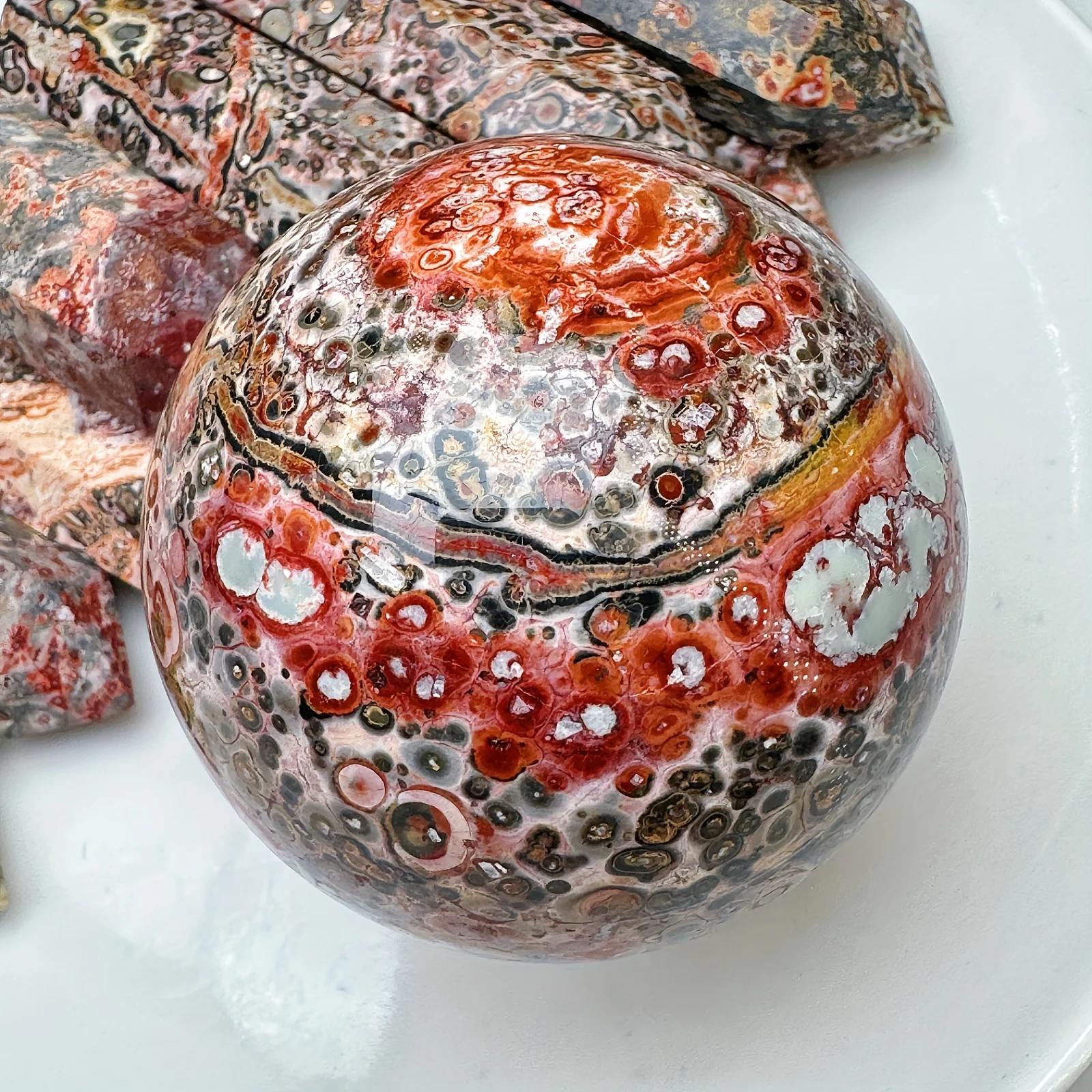 Leopard Print Stone Ball, Hand Carved Polished Crystal Sphere, Healing Mineral Specimen Home Decor Ornament Collection Gift
Leopard Print Stone Ball, Hand Carved Polished Crystal Sphere, Healing Mineral Specimen Home Decor Ornament Collection Gift