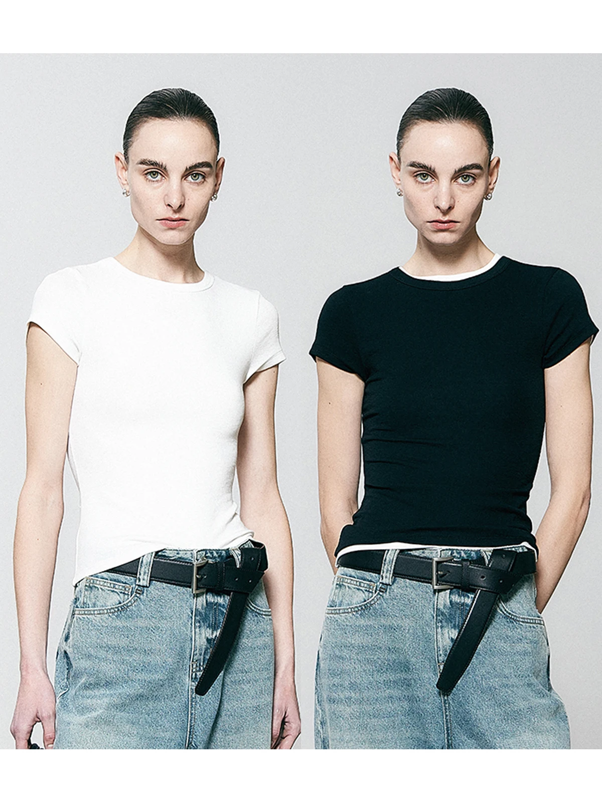 Thoransaura Summer 2026 Women's High Elastic Short Sleeve White Board T-Shirt Simple Style Lyocell Cotton Blend Comfortable Top
Thoransaura Summer 2026 Women's High Elastic Short Sleeve White Board T-Shirt Simple Style Lyocell Cotton Blend Comfortable Top