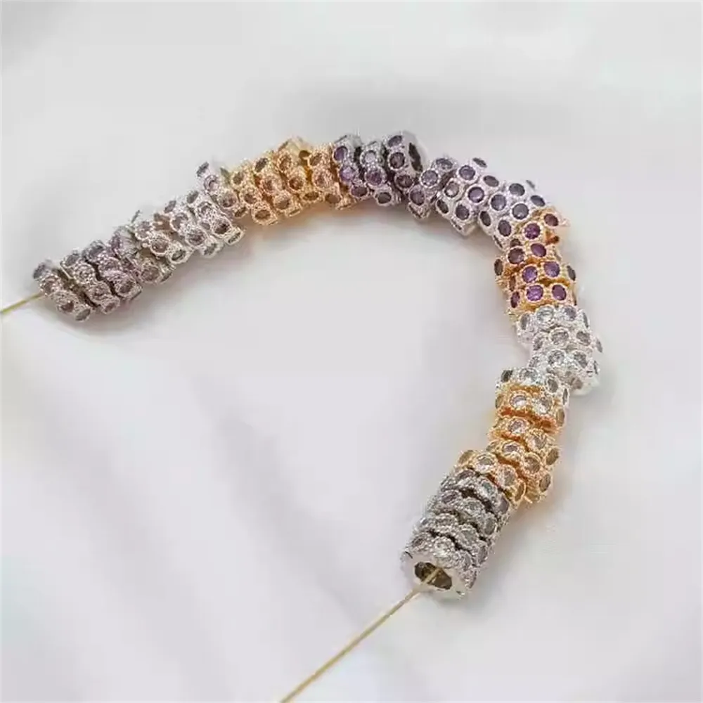 Copper-plated 14K Real Gold Zircon Diamond Ring, Spacer, Wheel Spacer, Diy Pearl Running Ring Bracelet Accessory
Copper-plated 14K Real Gold Zircon Diamond Ring, Spacer, Wheel Spacer, Diy Pearl Running Ring Bracelet Accessory