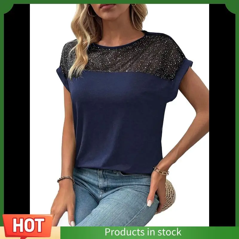 Intuitive Women's Round Neck Short Sleeve Lace Hollow Out Going Out Work Blouse Top
Intuitive Women's Round Neck Short Sleeve Lace Hollow Out Going Out Work Blouse Top