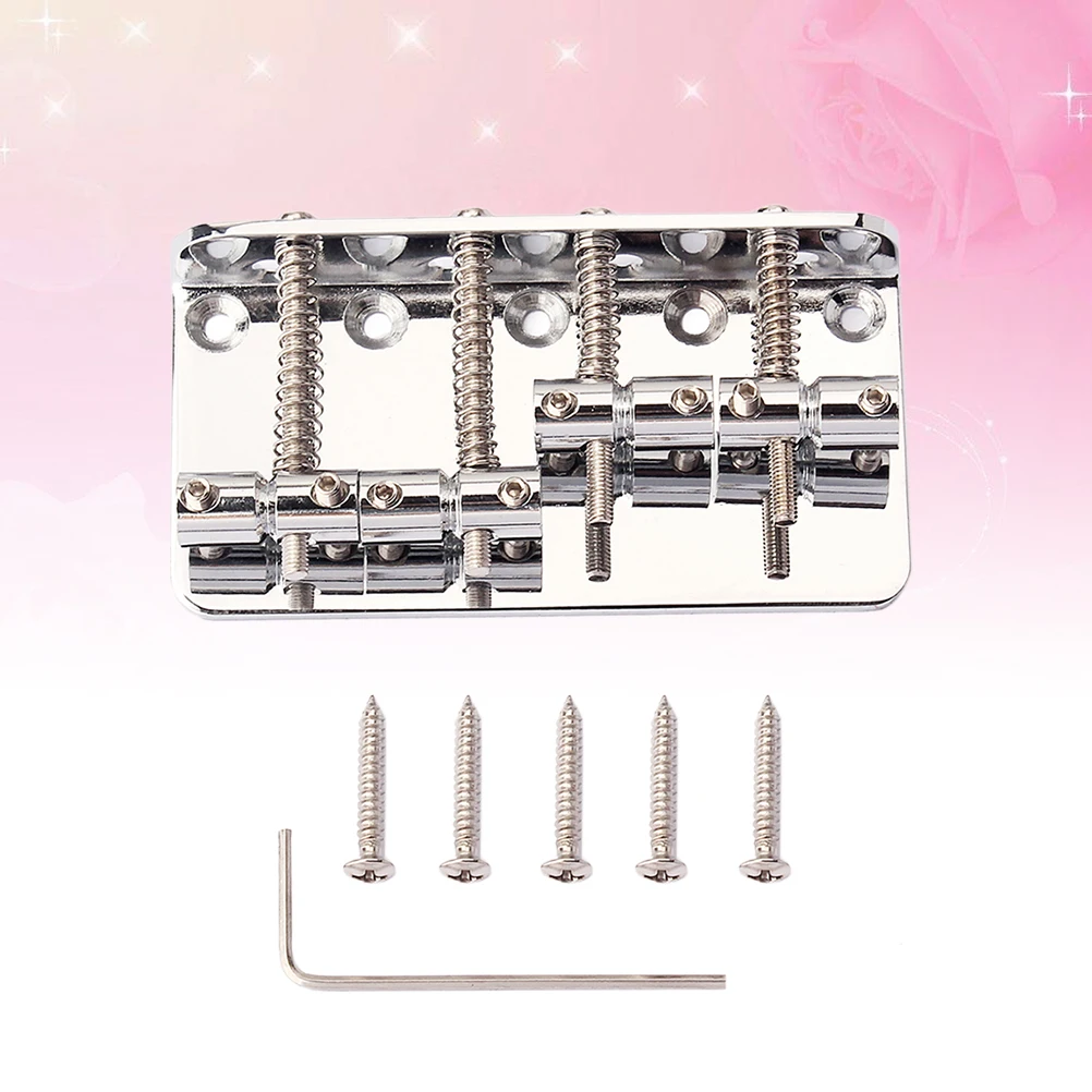 GA1019 Metal 4 String Bass Bridge Vintage Style Bridge for Guitar with 5 Screws Wrench (Silver)
GA1019 Metal 4 String Bass Bridge Vintage Style Bridge for Guitar with 5 Screws Wrench (Silver)
