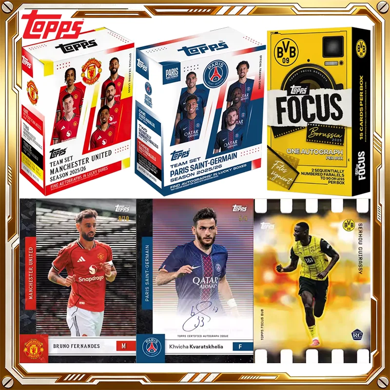 Набор коллекционных карточек TOPPS 2025/26: Манчестер Юнайтед, ПСЖ, Бавария. Загадочная коробка с аниме-карточками. Игровой набор для детей на день рождения и праздники. Подарки.
Набор коллекционных карточек TOPPS 2025/26: Манчестер Юнайтед, ПСЖ, Бавария. Загадочная коробка с аниме-карточками. Игровой набор для детей на день рождения и праздники. Подарки.