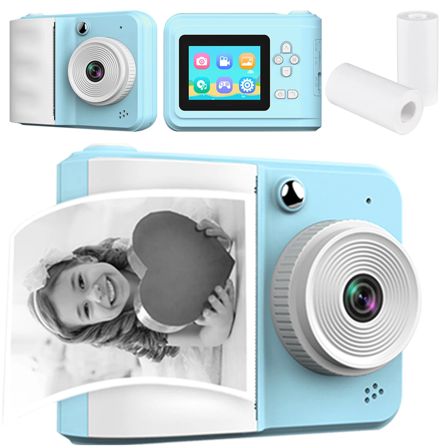 Kids Instant Print Camera For, Multi-Function Creative Drawing & Photography Gift For Christmas, Halloween, With roll of pape
Kids Instant Print Camera For, Multi-Function Creative Drawing & Photography Gift For Christmas, Halloween, With roll of pape