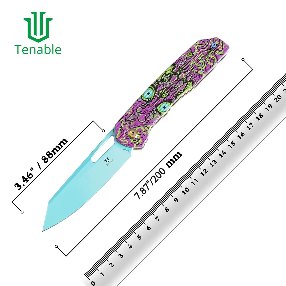 Tenable Folding Knives T1006 Shard 3.47'' 14C28N/Damascus Blade with G10/Aluminum/PEI Handle Thumb Hole Open Survival CampingEDC
Tenable Folding Knives T1006 Shard 3.47'' 14C28N/Damascus Blade with G10/Aluminum/PEI Handle Thumb Hole Open Survival CampingEDC