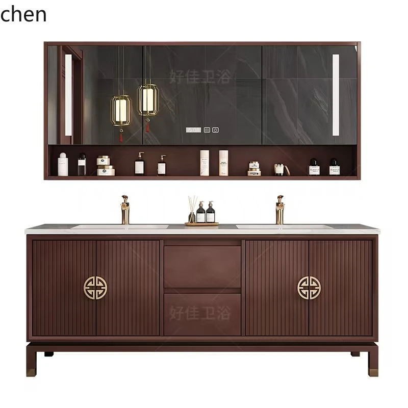 WL modern new Chinese style solid wood bathroom cabinet combination ceramic integrated basin bathroom rock slab seamless basin
WL modern new Chinese style solid wood bathroom cabinet combination ceramic integrated basin bathroom rock slab seamless basin