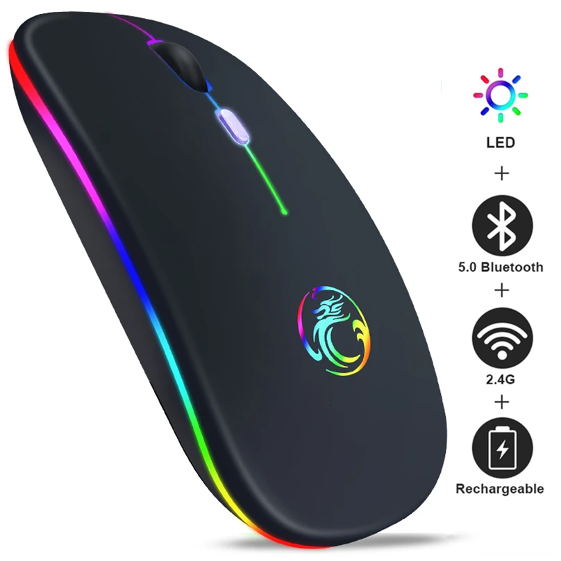 Wireless Mouse RGB Bluetooth Mouse Wireless Computer Mouse Gamer Silent USB Mause Ergonomic Mice Rechargeable For PC Laptop
Wireless Mouse RGB Bluetooth Mouse Wireless Computer Mouse Gamer Silent USB Mause Ergonomic Mice Rechargeable For PC Laptop