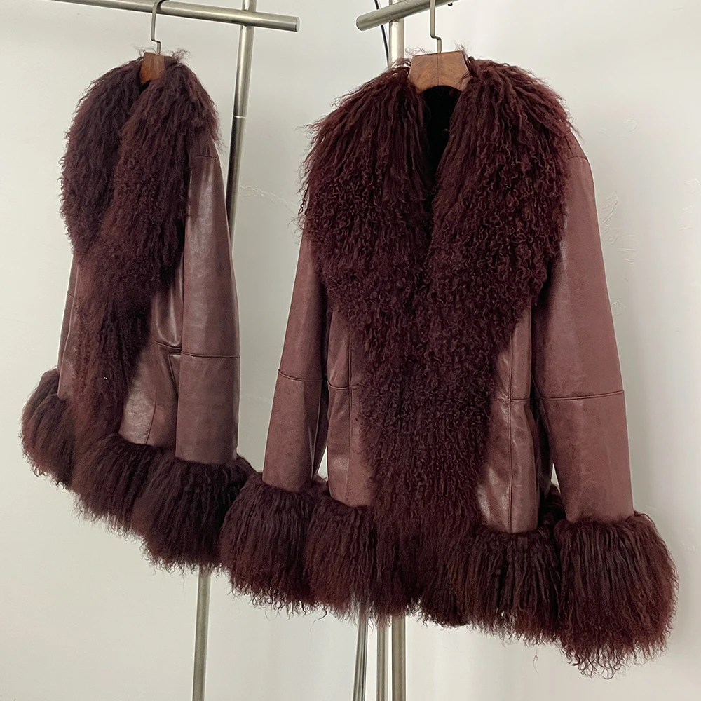 Fur Jacket Women Autumn Winter Coat Real Natural Mongolia Sheep Fur Coat Fashion Thick Warm Casual Turn-down Collar Coat Women
Fur Jacket Women Autumn Winter Coat Real Natural Mongolia Sheep Fur Coat Fashion Thick Warm Casual Turn-down Collar Coat Women
