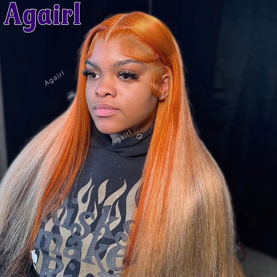 Highlight Orange Blonde Bone Straight Lace Frontal Wig 13x6 Human Hair Wigs PrePlucked Brazilian 12A 5x5 Lace Closure Wig 32Inch
Highlight Orange Blonde Bone Straight Lace Frontal Wig 13x6 Human Hair Wigs PrePlucked Brazilian 12A 5x5 Lace Closure Wig 32Inch