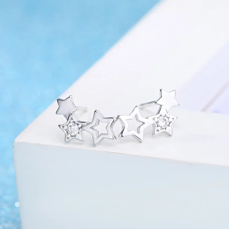 New Fine 925 Sterling Silver noble star Crystal stud Earrings for Women fashion designer Jewelry Wedding Accessories Party Gifts
New Fine 925 Sterling Silver noble star Crystal stud Earrings for Women fashion designer Jewelry Wedding Accessories Party Gifts