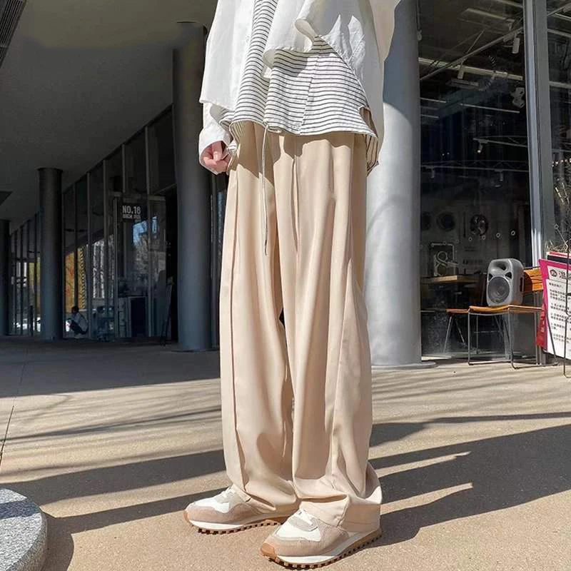 Мужские повседневные брюки свободного кроя цвета хаки, прямые, модные, в уличном стиле, с высокой талией, на резинке, для любого сезона
Мужские повседневные брюки свободного кроя цвета хаки, прямые, модные, в уличном стиле, с высокой талией, на резинке, для любого сезона