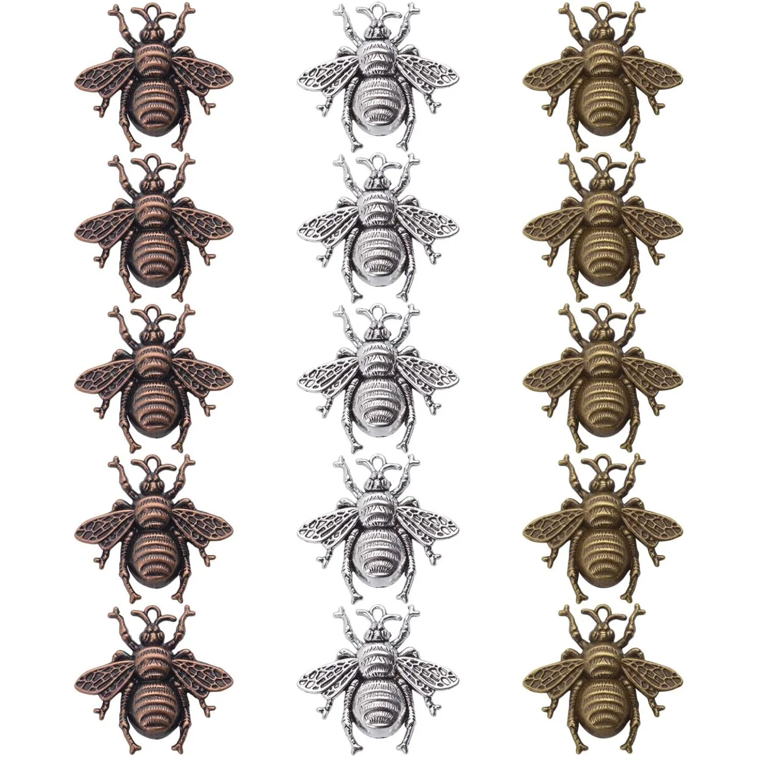 15 Pieces Bee Pendants, Honeybee Charms Fly Insect Charm Metal Jewelry Findings for Jewelry Making DIY, Antique Silver
15 Pieces Bee Pendants, Honeybee Charms Fly Insect Charm Metal Jewelry Findings for Jewelry Making DIY, Antique Silver
