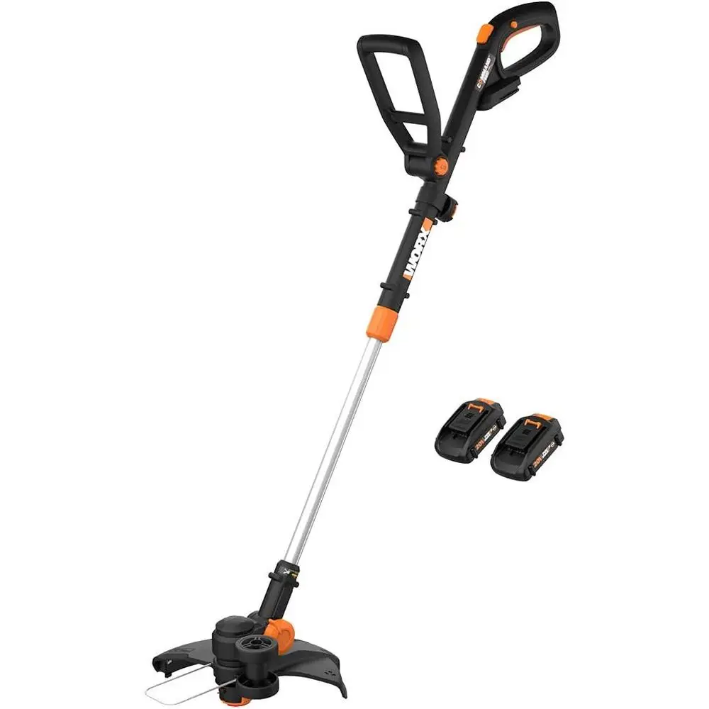 3 in 1 CordlString Trimmer/Lawn Edger/Mini Mower, 12" Electric Weed Wacker with Command eed, 20Eater with 5.5 LBS, 2 Batteries &
3 in 1 CordlString Trimmer/Lawn Edger/Mini Mower, 12" Electric Weed Wacker with Command eed, 20Eater with 5.5 LBS, 2 Batteries &