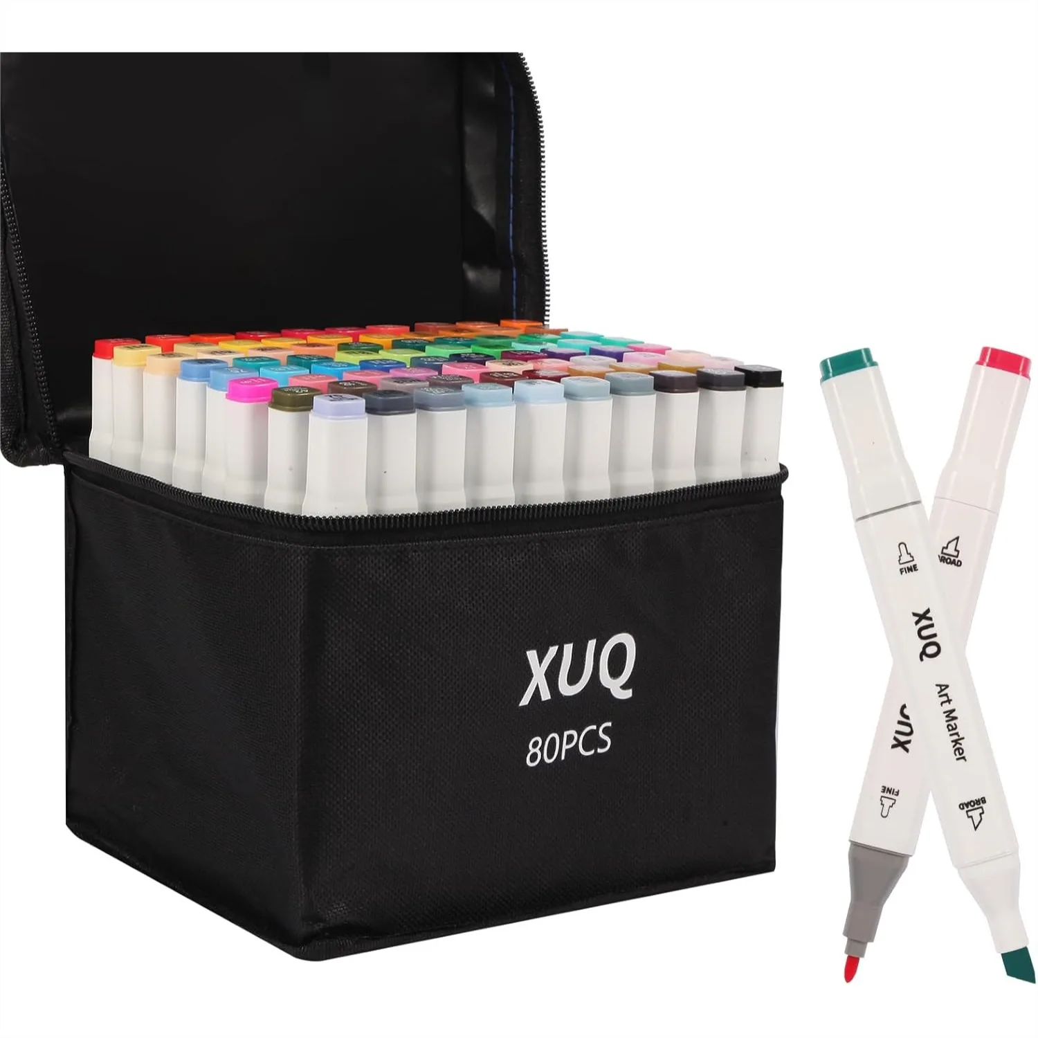 80 Colors Alcohol Markers with Dual Brush Tip for Adult Coloring Book Painting, Portable Set for Beginners
80 Colors Alcohol Markers with Dual Brush Tip for Adult Coloring Book Painting, Portable Set for Beginners