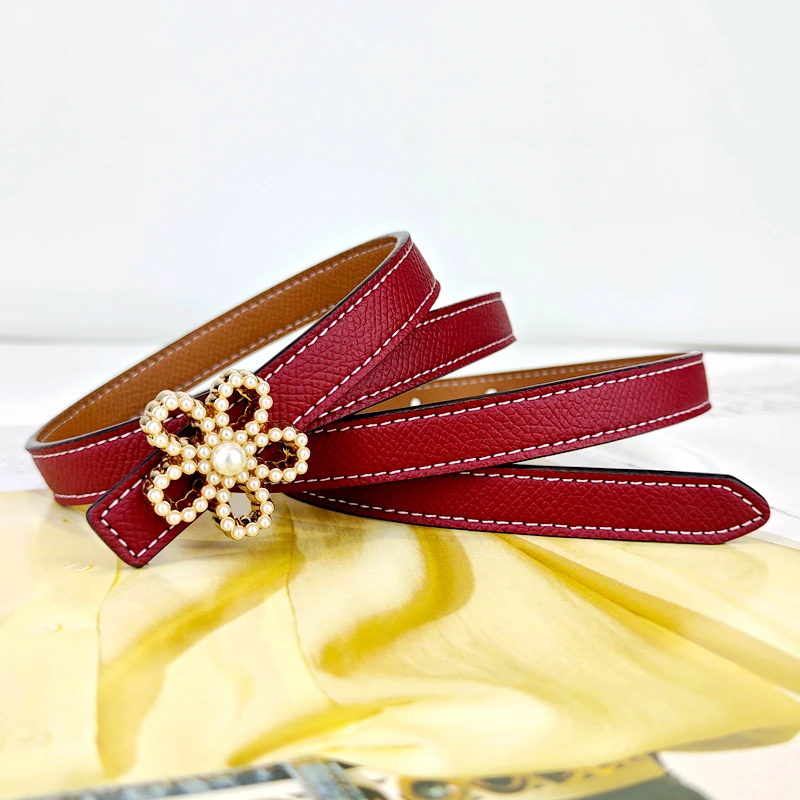 Belt Women 2025 New Genuine Leather Flower Inlaid Diamond Thin Belt Versatile Design Match Dress Jeans Belt
Belt Women 2025 New Genuine Leather Flower Inlaid Diamond Thin Belt Versatile Design Match Dress Jeans Belt
