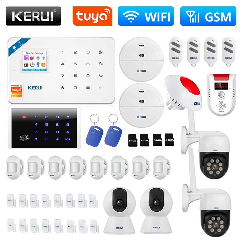 KERUI W181 Alarm System for Home WIFI GSM Tuya Smart Home Support Alexa House Alarm Motion Sensor Gas Detector Door Sensor Siren
KERUI W181 Alarm System for Home WIFI GSM Tuya Smart Home Support Alexa House Alarm Motion Sensor Gas Detector Door Sensor Siren