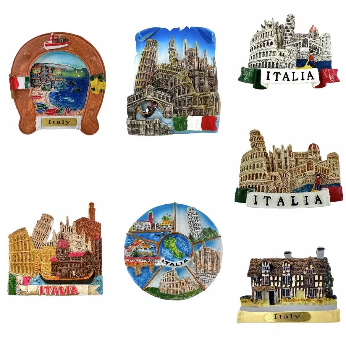 Rome Leaning Tower of Pisa Vatican City Colosseum Italy Fridge Magnets Horseshoe Travel 3D Memorial Magnetic Refrigerator
Rome Leaning Tower of Pisa Vatican City Colosseum Italy Fridge Magnets Horseshoe Travel 3D Memorial Magnetic Refrigerator