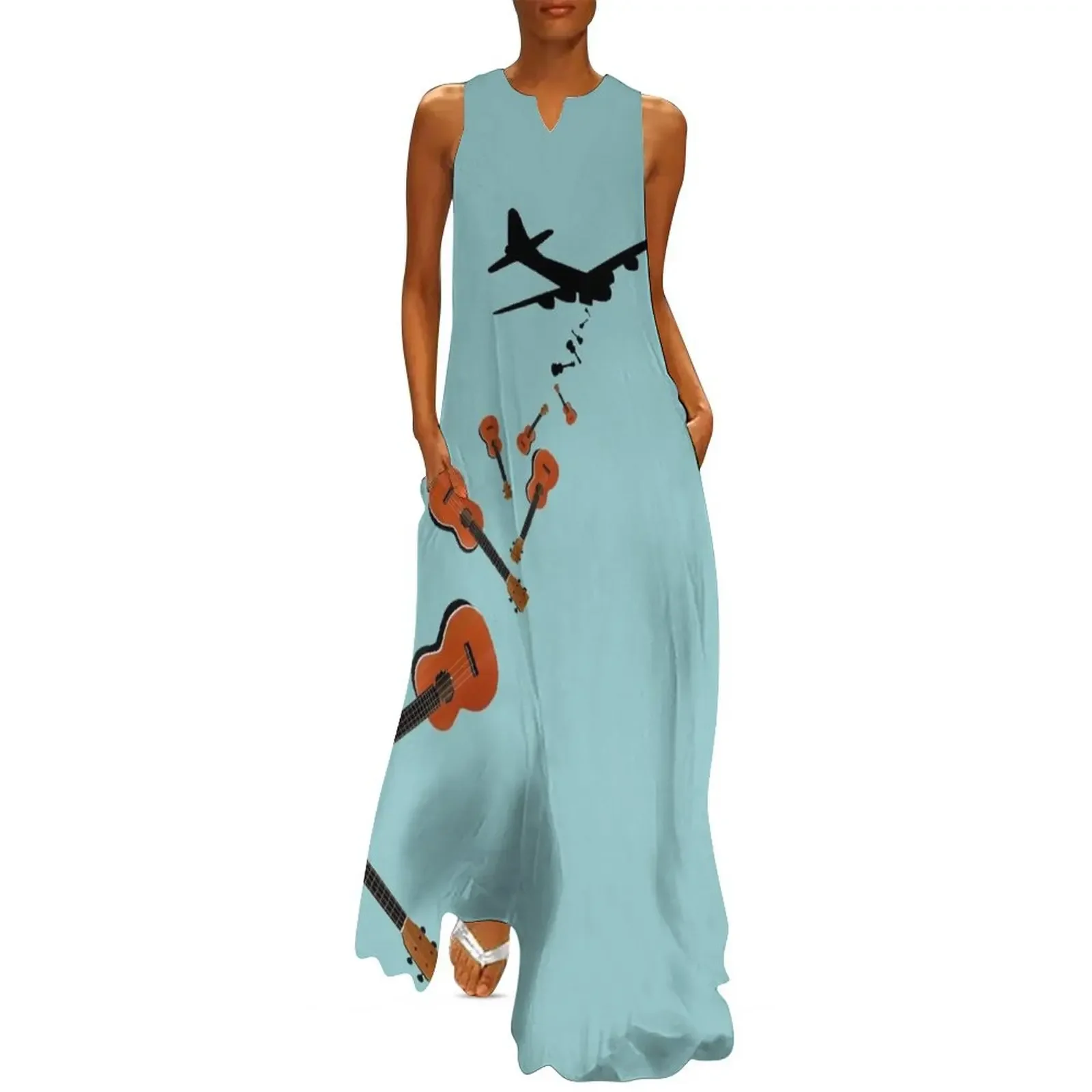 Ukes Not Nukes Long Dress dress for woman Women's summer suit summer women's dress 2025
Ukes Not Nukes Long Dress dress for woman Women's summer suit summer women's dress 2025