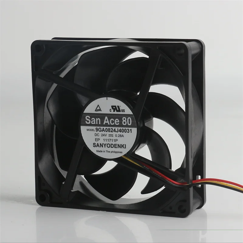Sanyo 5V 12V 48V DC 24V 0.28A AC EC 8025 80X80X25MM 8CM Inverter 3-wire Axial Flow Low Noise 9GA0824J40031 Cooling Fan
Sanyo 5V 12V 48V DC 24V 0.28A AC EC 8025 80X80X25MM 8CM Inverter 3-wire Axial Flow Low Noise 9GA0824J40031 Cooling Fan