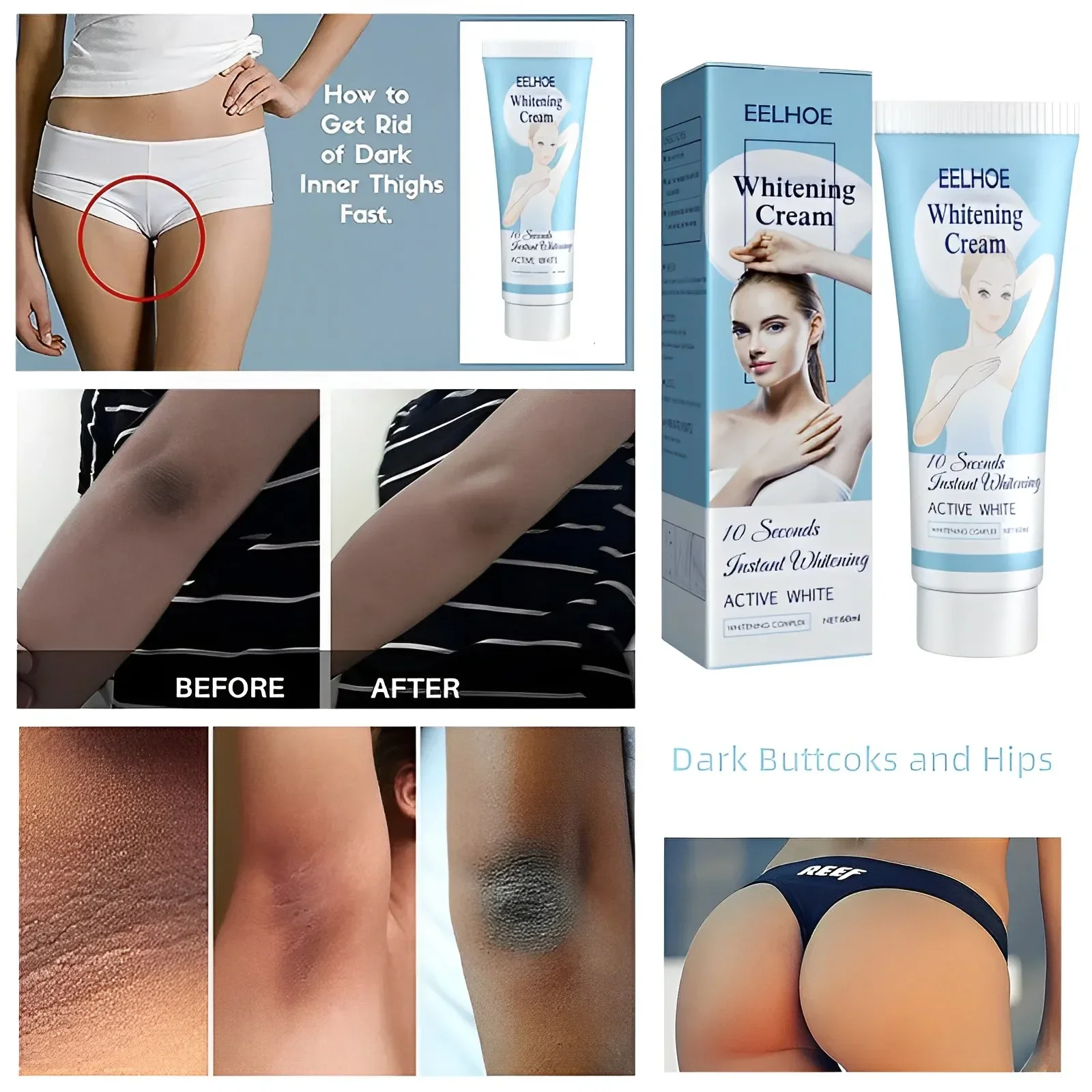 Private Parts Underarm Whitening Cream Body Whitening Cream Legs Knees Body Skin Lightening Eliminate Skin Melanin Whitening
Private Parts Underarm Whitening Cream Body Whitening Cream Legs Knees Body Skin Lightening Eliminate Skin Melanin Whitening