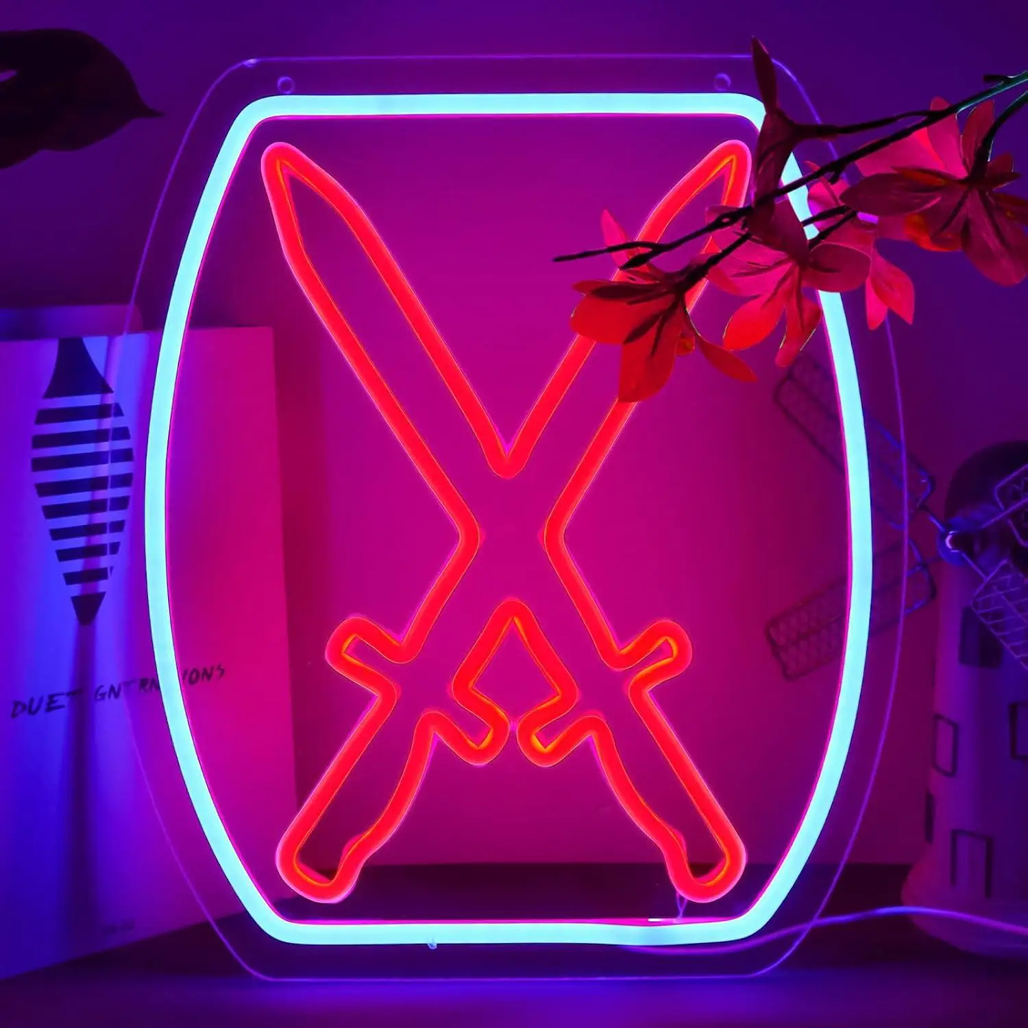 Crossed Swords Neon Sign USB Dimmable LED Light for Wall Decor Man Cave Bar Military Enthusiast Veteran Art Decoration Gifts
Crossed Swords Neon Sign USB Dimmable LED Light for Wall Decor Man Cave Bar Military Enthusiast Veteran Art Decoration Gifts