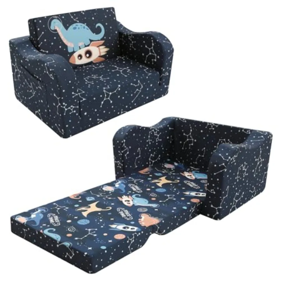 Toddler Couch, 2-in-1 Couch Fold Out to Lounger, Comfy Toddler Chair for 1-3 Year Old, Soft Foam Sofa with Washable Cover and S
Toddler Couch, 2-in-1 Couch Fold Out to Lounger, Comfy Toddler Chair for 1-3 Year Old, Soft Foam Sofa with Washable Cover and S