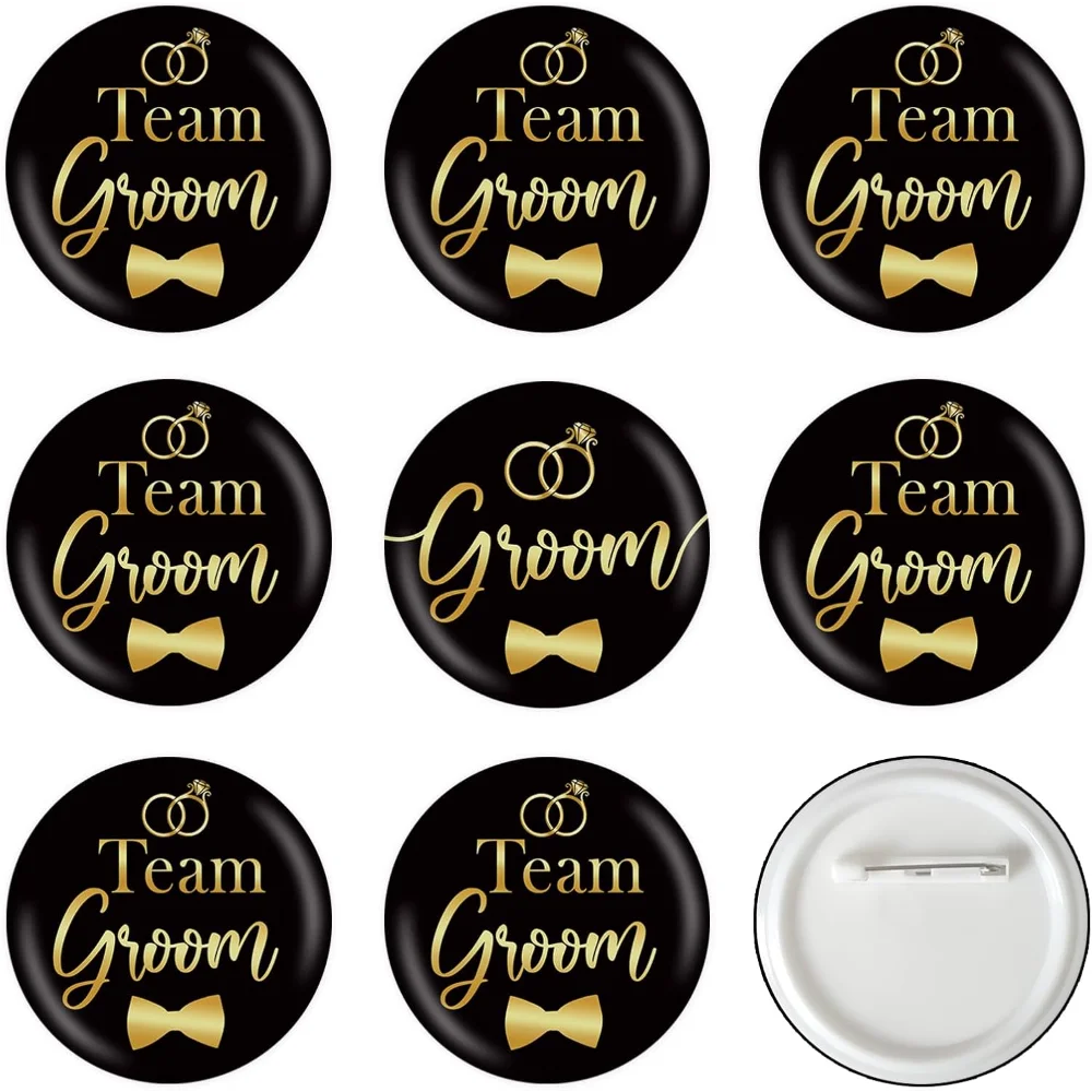 8 Pcs Team Groom Button Pins Groom To Be Badge Pins Wedding Bachelor Party Decorations Bridal Shower Favor Accessories for Groom
8 Pcs Team Groom Button Pins Groom To Be Badge Pins Wedding Bachelor Party Decorations Bridal Shower Favor Accessories for Groom