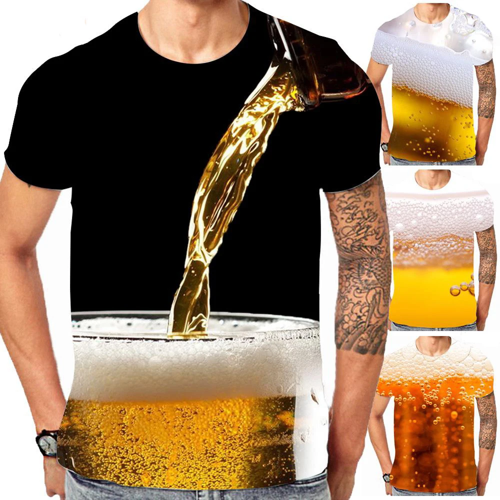 New Fashion 3D Beer Printing T-Shirt Men Women Summer Casual Short Sleeve Shirt Tops
New Fashion 3D Beer Printing T-Shirt Men Women Summer Casual Short Sleeve Shirt Tops