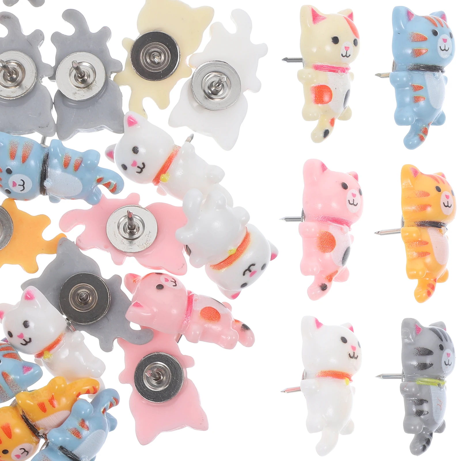 30pcs Cat Shaped Thumb Tacks Push Pins for Bulletin Boards Cork Board Accessories Decorative Wall Hangings Metal Pointed
30pcs Cat Shaped Thumb Tacks Push Pins for Bulletin Boards Cork Board Accessories Decorative Wall Hangings Metal Pointed