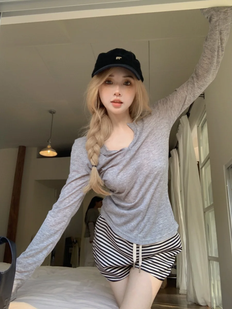 Утягивающая футболка V-Ne Long Sve, женская ранняя осень 2023, новый дизайн, тонкая основа, модный базовый топ для внутренней одежды
Утягивающая футболка V-Ne Long Sve, женская ранняя осень 2023, новый дизайн, тонкая основа, модный базовый топ для внутренней одежды