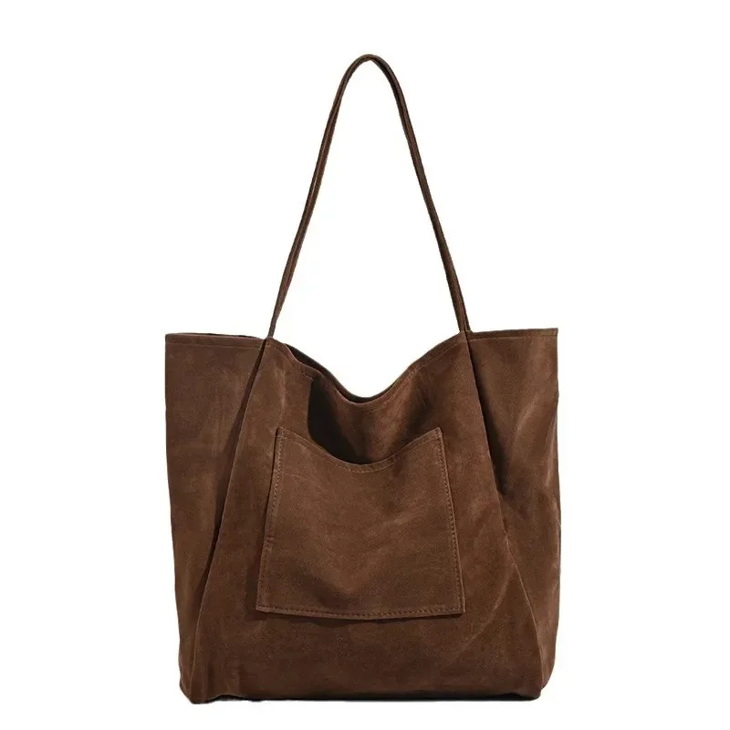 Autumn/Winter Large Capacity Chamois Leather Idle Style Single Shoulder Bag Artistic Student Versatile Handbag Large Shopping Ba
Autumn/Winter Large Capacity Chamois Leather Idle Style Single Shoulder Bag Artistic Student Versatile Handbag Large Shopping Ba