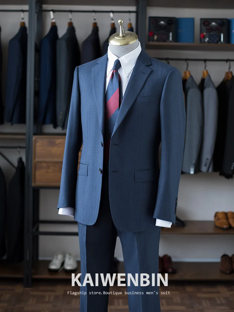 Men's Suits Navy Blue stripe wool cashmere silk blended Jacket Pants Casual Business Groom Weeding Custom Made
Men's Suits Navy Blue stripe wool cashmere silk blended Jacket Pants Casual Business Groom Weeding Custom Made