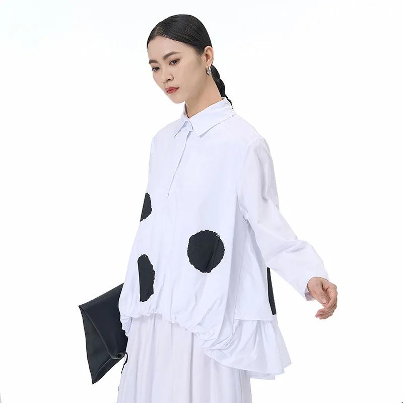 SuperAen 2026 Spring New Long-Sleeved Sweet Folds Shirt Polo Collar Oversize Women's Loose-Fitting Slim Casual Polka Dots Shirts
SuperAen 2026 Spring New Long-Sleeved Sweet Folds Shirt Polo Collar Oversize Women's Loose-Fitting Slim Casual Polka Dots Shirts