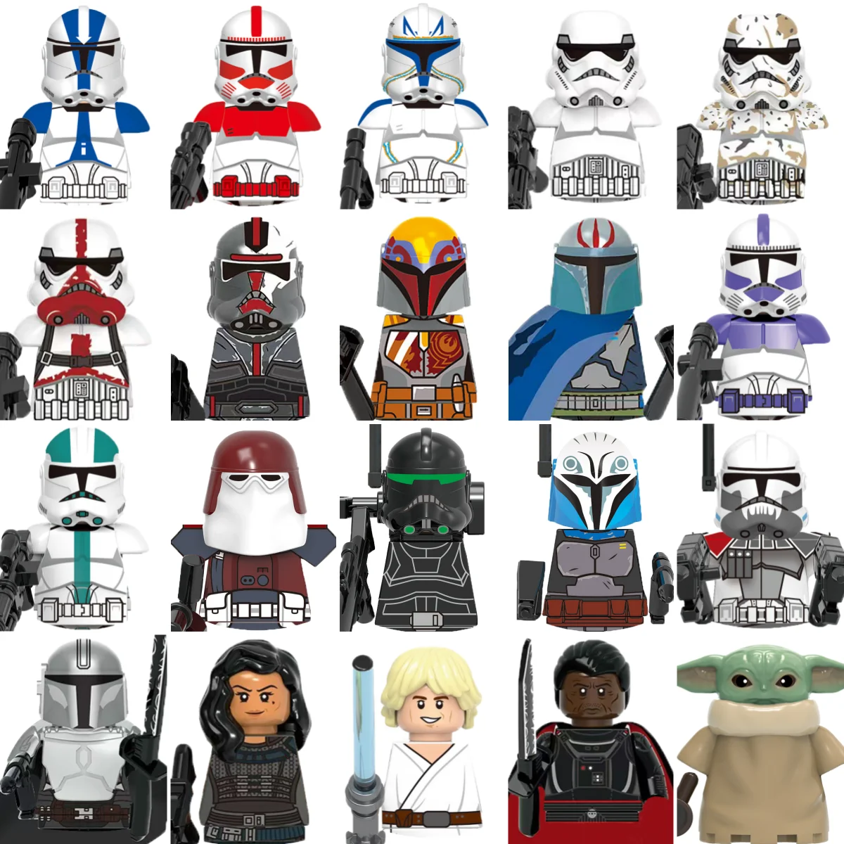 HOT SELL Star Wars Clone Troopers Mandalorian Din Djarin Baby Yoda Jango Fett MINI Children's building blocks Toys Kid Gift
HOT SELL Star Wars Clone Troopers Mandalorian Din Djarin Baby Yoda Jango Fett MINI Children's building blocks Toys Kid Gift