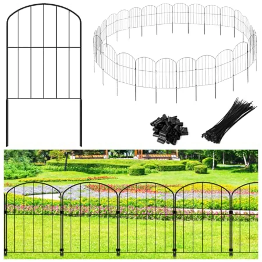 Декоративный садовый забор 61 см (В) x 8,2 м (Д), 26 панелей, без копки, для защиты от животных (собак, кроликов), для арочных клумб, модель E
Декоративный садовый забор 61 см (В) x 8,2 м (Д), 26 панелей, без копки, для защиты от животных (собак, кроликов), для арочных клумб, модель E