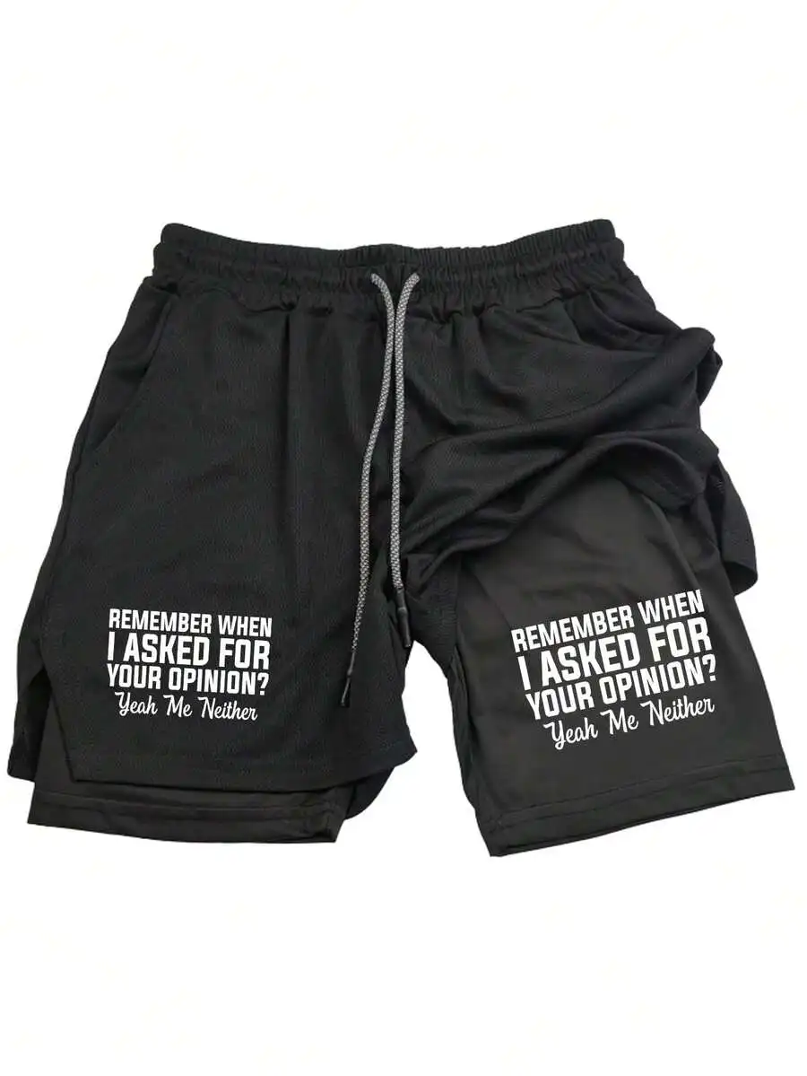 Mens 2 In 1 Workout Shorts With Built-In Liner Funny Quote Print Quick Dry Athletic Running Gym Shorts
Mens 2 In 1 Workout Shorts With Built-In Liner Funny Quote Print Quick Dry Athletic Running Gym Shorts