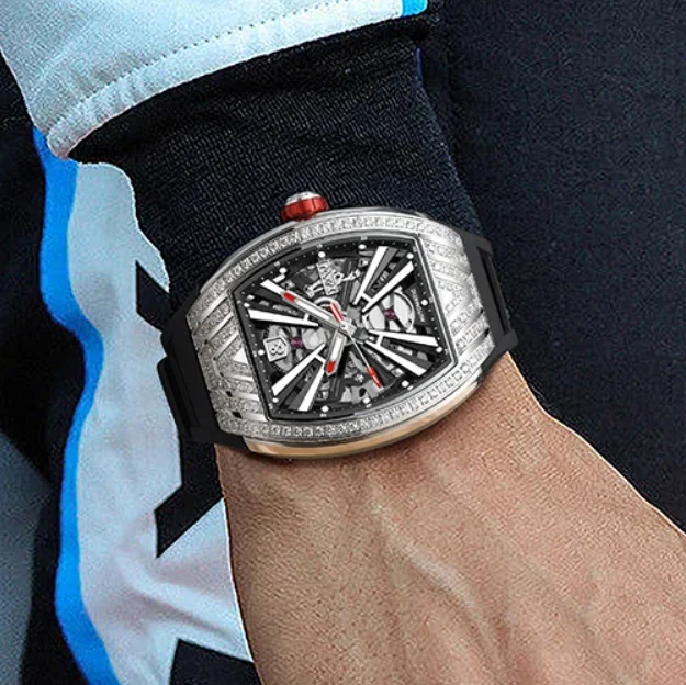 I&W Мужские автоматические часы 43*51 мм Механические наручные часы Tonneau 50 м Водонепроницаемые светящиеся скелетонизированные циферблаты Цирконовый безель
I&W Мужские автоматические часы 43*51 мм Механические наручные часы Tonneau 50 м Водонепроницаемые светящиеся скелетонизированные циферблаты Цирконовый безель