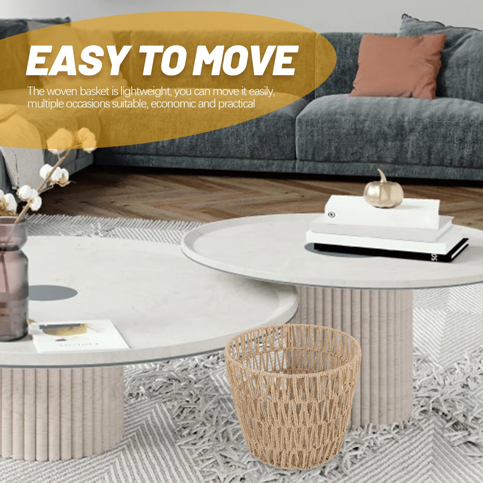 Плетеная корзина для мусора из переработанной бумаги, износостойкая, для кухни и ванной, многофункциональная, удобная, для домашнего хранения
Плетеная корзина для мусора из переработанной бумаги, износостойкая, для кухни и ванной, многофункциональная, удобная, для домашнего хранения