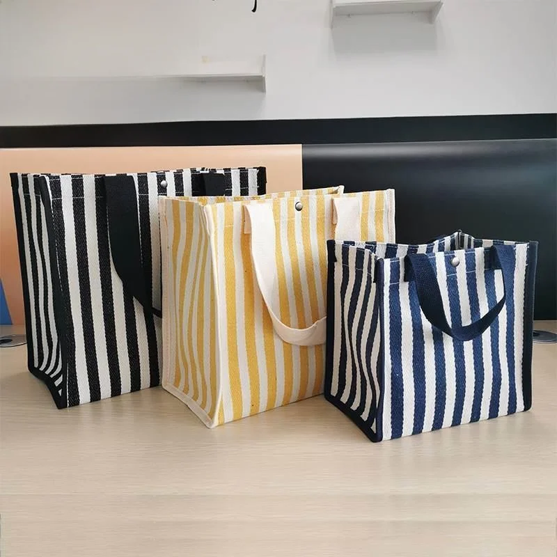 Large Capacity Canvas Tote Bag Women's Office Workers Shopping Bag Striped Single Shoulder Storage Bag Fashionable Outdoor Bag
Large Capacity Canvas Tote Bag Women's Office Workers Shopping Bag Striped Single Shoulder Storage Bag Fashionable Outdoor Bag