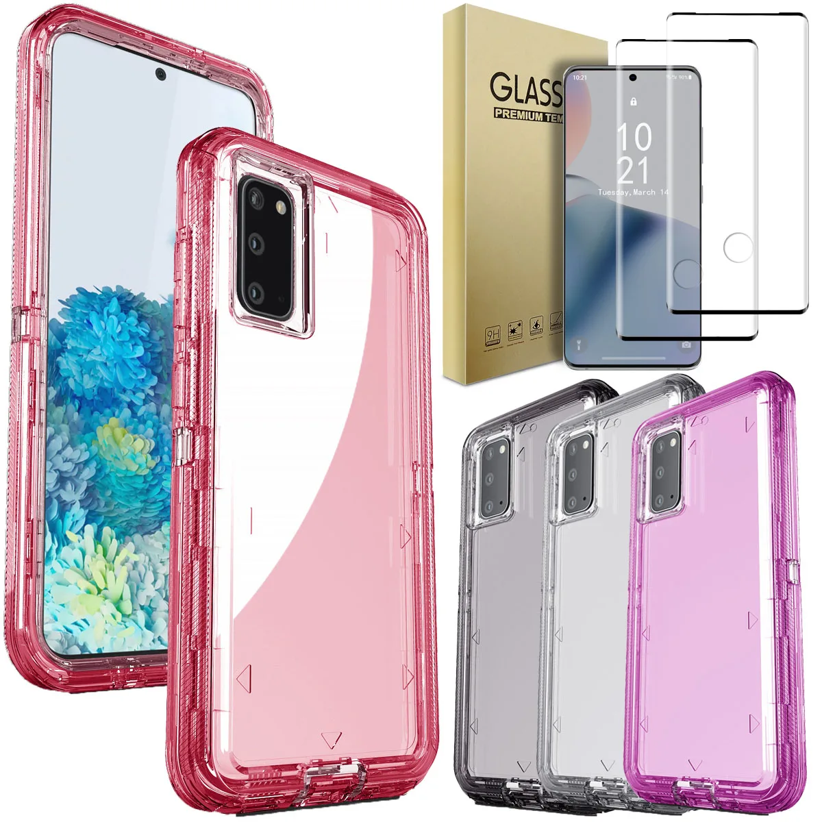 Для Samsung Galaxy S20/Plus/ультрапрозрачный чехол, противоударный чехол и 2 шт., защитный чехол из закаленного стекла, дружелюбный прозрачный чехол 
Для Samsung Galaxy S20/Plus/ультрапрозрачный чехол, противоударный чехол и 2 шт., защитный чехол из закаленного стекла, дружелюбный прозрачный чехол