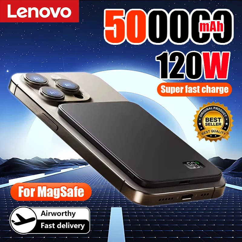 Внешний аккумулятор Lenovo 500000 мАч для Magsafe с магнитной беспроводной сверхбыстрой зарядкой для iPhone, Samsung, Huawei 2026
Внешний аккумулятор Lenovo 500000 мАч для Magsafe с магнитной беспроводной сверхбыстрой зарядкой для iPhone, Samsung, Huawei 2026