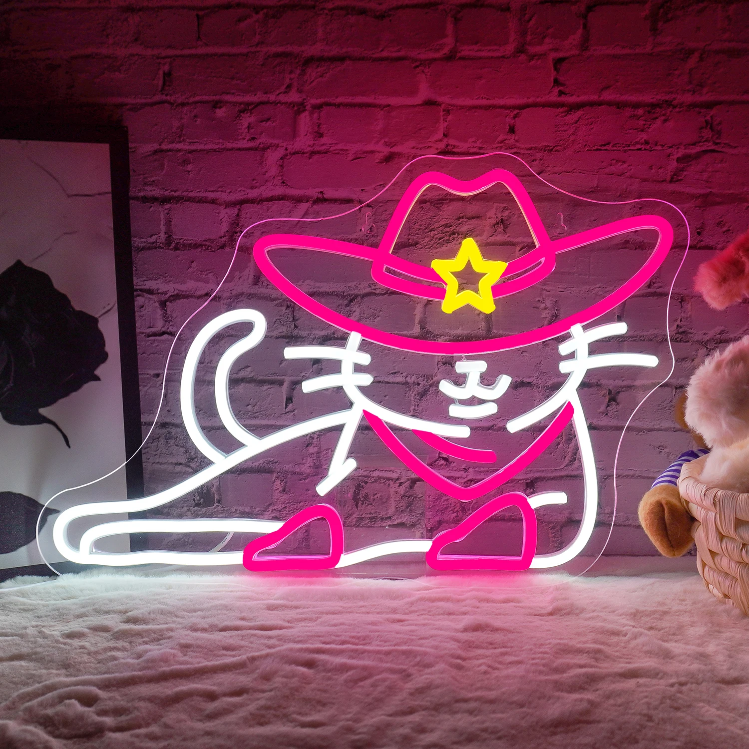 Ковбойская шляпа с котом, неоновые вывески для декора стен, милые животные, светодиодные фонари, украшение комнаты для детской спальни, дня рождения, вечеринки, бара, клуба, лампа
Ковбойская шляпа с котом, неоновые вывески для декора стен, милые животные, светодиодные фонари, украшение комнаты для детской спальни, дня рождения, вечеринки, бара, клуба, лампа