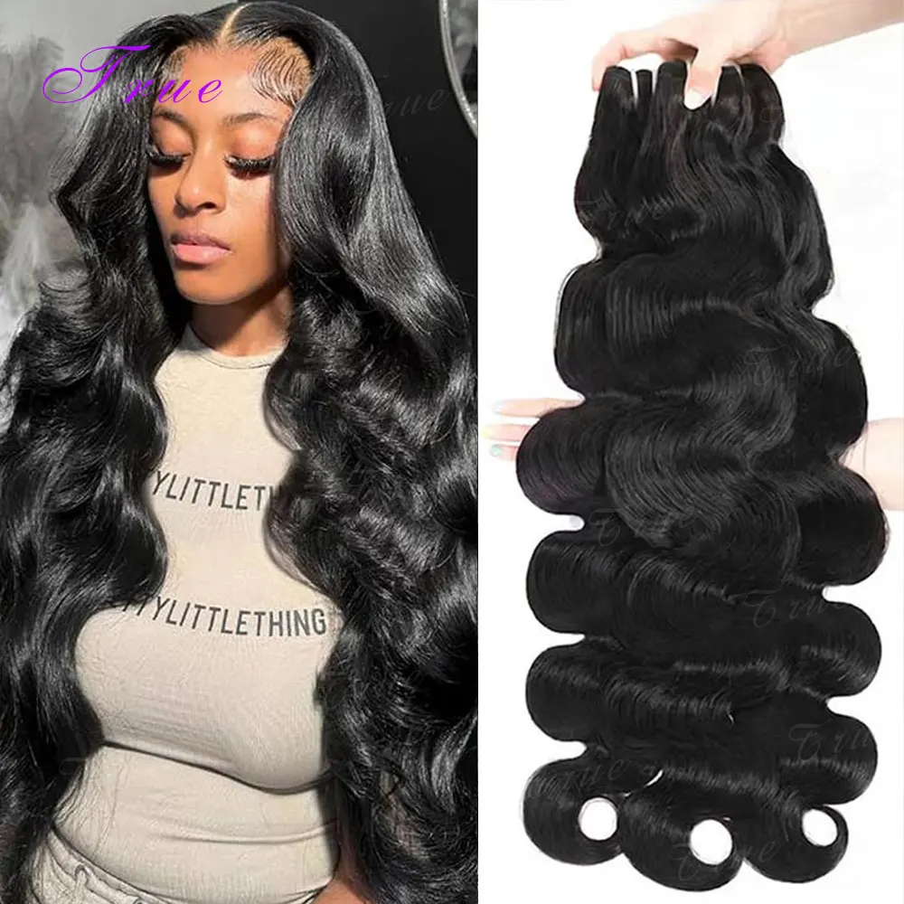 30 32 Inch 14A Body Wave 100% Human Hair Bundles Brazilian Natural Black Real Remy Weave Raw Hair 2 3 4 Pcs Human Hair Bundles Extensions
30 32 Inch 14A Body Wave 100% Human Hair Bundles Brazilian Natural Black Real Remy Weave Raw Hair 2 3 4 Pcs Human Hair Bundles Extensions