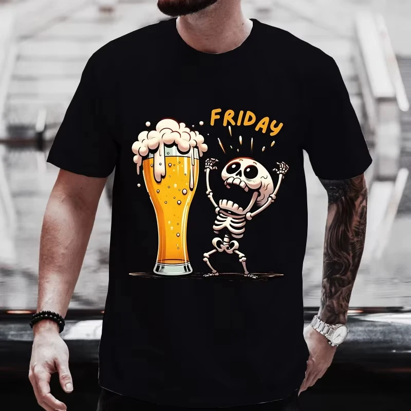 Summer Hot Sale Beer T-Shirts Funny 3D Skull Print T Shirt For Men Fashion New Oversized T-shirt Casual O-neck Short Sleeve Tops
Summer Hot Sale Beer T-Shirts Funny 3D Skull Print T Shirt For Men Fashion New Oversized T-shirt Casual O-neck Short Sleeve Tops